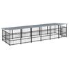 vidaXL Lauko voljeras &scaron;unims su stogu, plienas, 11,26m&sup2;