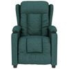 vidaXL Masažinis krėslas, tamsiai žalios spalvos, audinys