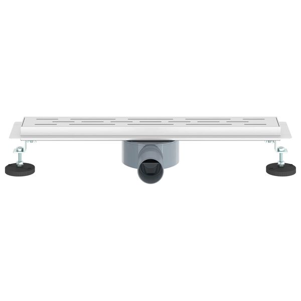 vidaXL Du&scaron;o nuotekų stiklinis dangtelis su 360&deg; sifonu Sidabro 50 cm