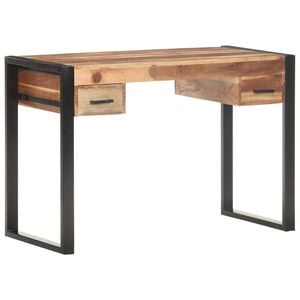 vidaXL Ra&scaron;omasis stalas, 110x50x76 cm, medienos masyvas