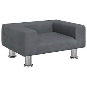 vidaXL Vaiki&scaron;ka sofa, tamsiai pilkos spalvos, 50x40x26,5cm, aksomas