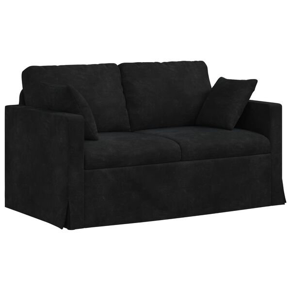 vidaXL Sofa Juoda 138 x 78 x 80 cm Aksomas
