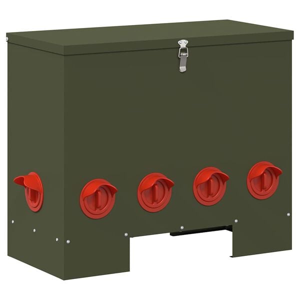 vidaXL Vi&scaron;tų lesykla Alyvuogių žalia 60,5 x 29 x 51 cm