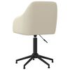vidaXL Pasukamos valgomojo kėdės, 4vnt., kreminės spalvos, aksomas