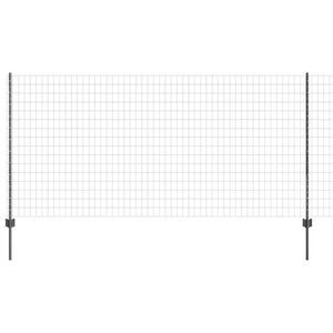 vidaXL Euro tvoros su stulpu 10 x 1,2 m PVC dengtas plienas Pilka