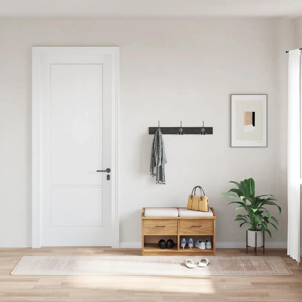 vidaXL Kilimas, smėlio spalvos, 80x300cm, skalbiamas