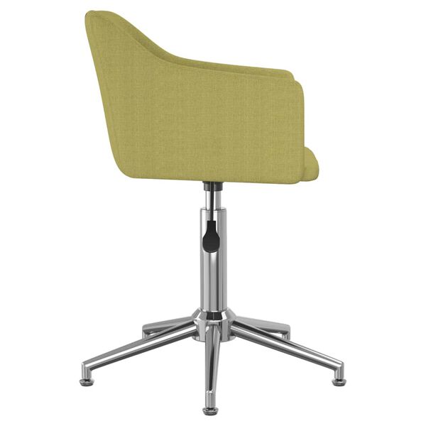 vidaXL Pasukama valgomojo kėdė, žalios spalvos, audinys