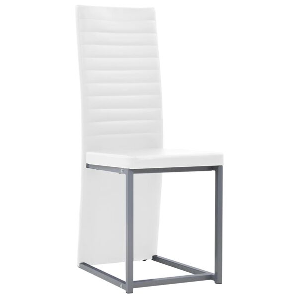 vidaXL Valgomojo komplektas, 5 dalių, juodas/baltas, plienas/stiklas