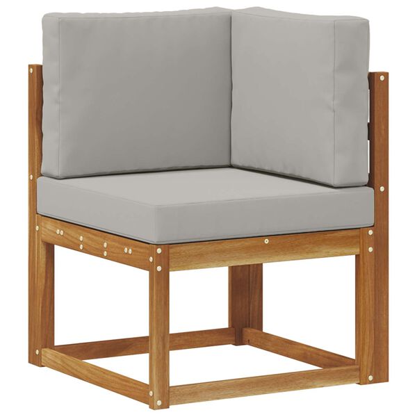 vidaXL Lauko kampinė sofa Kietos akacijos mediena