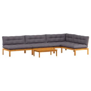 vidaXL 5 Vienetas Sodo paletinis sofos rinkinys