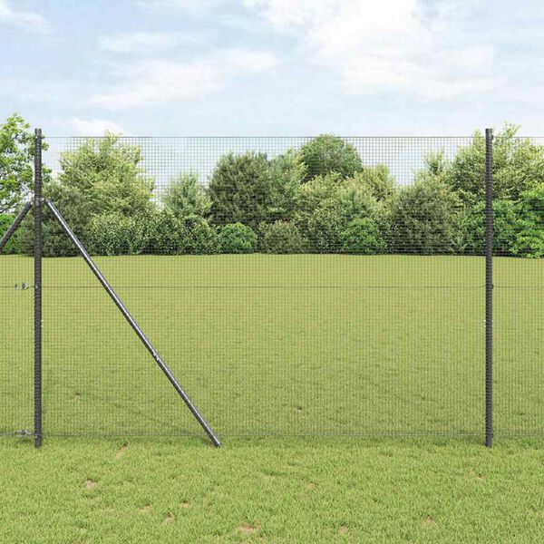 vidaXL Suvirinto vielos tvoros Pilka 1.5 x 10 m Plienas