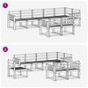 vidaXL Lauko sofos komplektas 8 pcs Natūrali Kietos akacijos mediena