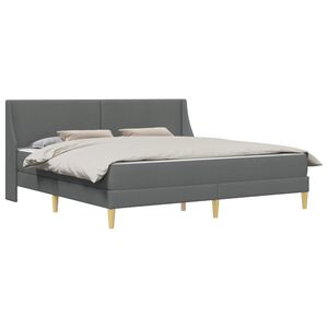 vidaXL Lovos rėmas su čiužiniu Tamsiai pilka 180 x 200 cm Poliesteris
