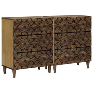 vidaXL Kabalas 2 vnt. 60 x 33,5 x 75 cm Kietas mango medis Ruda