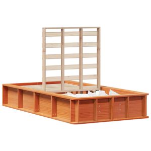 vidaXL Lovos rėmas Va&scaron;ko ruda 90 x 190 cm Kietos pu&scaron;ies mediena