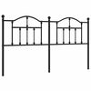 vidaXL Metalinis pakaitinis galvūgalis, juodos spalvos, 160cm