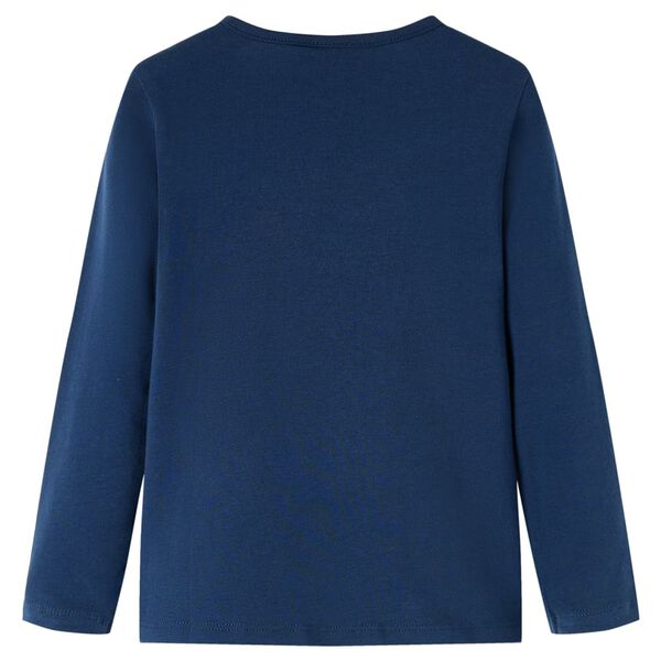 Vaikiški marškinėliai ilgomis rankovėmis, tamsiai mėlyni, 140 dydžio