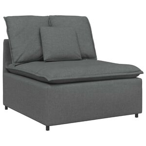 vidaXL Modulinė sofa su pagalvėlėmis, tamsiai pilka, 100 cm
