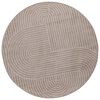vidaXL Vidaus ir lauko kilimas PALMERAS Smėlio &Oslash; 120 CM Poliesteris