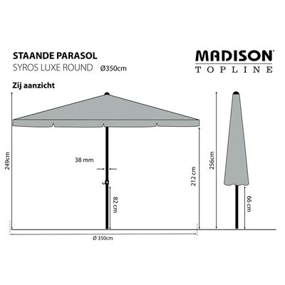 Madison Skėtis nuo saulės Syros Luxe, pilkos spalvos, 350cm, apskritas