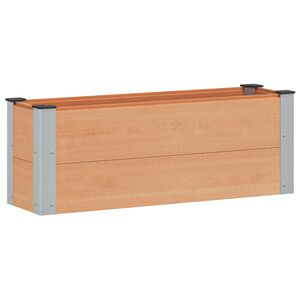 vidaXL Paauk&scaron;tinta sodo lova Ruda 100 x 30 x 36 cm aliuminis