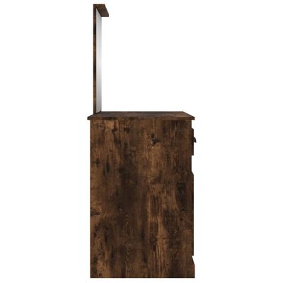 vidaXL Kosmetinis staliukas, dūminio ąžuolo, 90x50x132,5cm, mediena