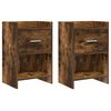 vidaXL Naktiniai staliukai 2 pcs Dūminio ąžuolo 40 x 30 x 60 cm