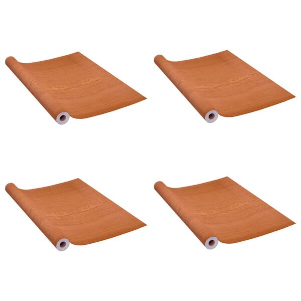 vidaXL Lipnios plėvelės durims, 4vnt., šviesios ąžuolo, 210x90cm, PVC