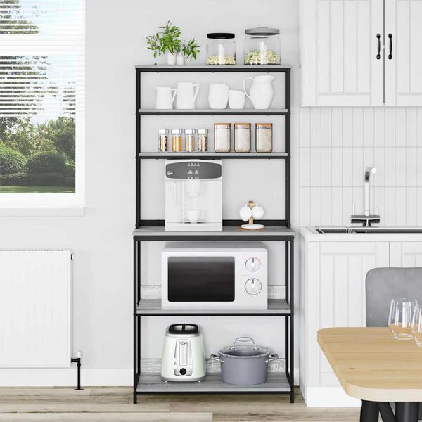 vidaXL Virtuvės lentyna Pilkas Sonoma 80 x 40 x 168 cm