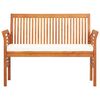 vidaXL Dvivietis sodo suoliukas su čiužinuku, 120cm, akacijos masyvas