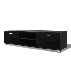 vidaXL Televizoriaus spintelė, juoda, 140x40,5x35cm, labai blizgi