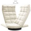 vidaXL Ant grindų pastatoma pasukama kėdė, kreminės spalvos, aksomas