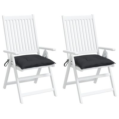 vidaXL Kėdės pagalvėlės, 2vnt., juodos, 40x40x7cm, oksfordo audinys