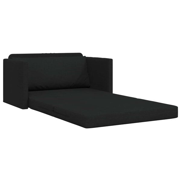 vidaXL Sofa lova 110cm Juoda audinys
