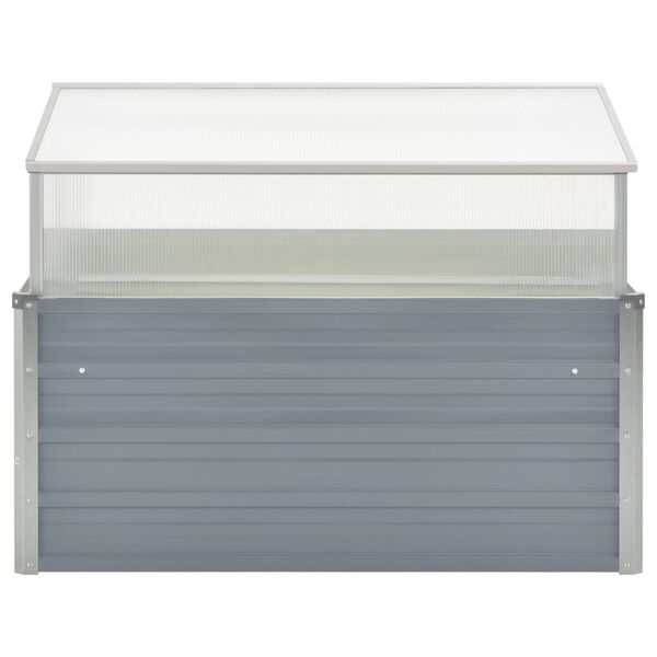 vidaXL Šiltnamis, 100x100x85cm, cinkuotas plienas, pilkas