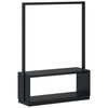 vidaXL Drabužių kabykla su batų lentyna, juoda, 113x40x157,5cm, pu&scaron;is