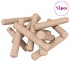 vidaXL Mediniai kai&scaron;čiai 12 vnt. Ruda &Oslash; 6 x 40 mm Medienos masyvas