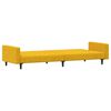 vidaXL Dvivietė sofa-lova, geltonos spalvos, aksomas