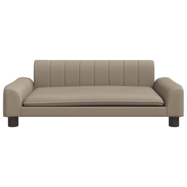 vidaXL Vaiki&scaron;ka sofa, kapučino spalvos, 90x53x30cm, dirbtinė oda