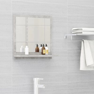 vidaXL Vonios kambario veidrodis, betono pilkas, 40x10,5x37cm, MDP