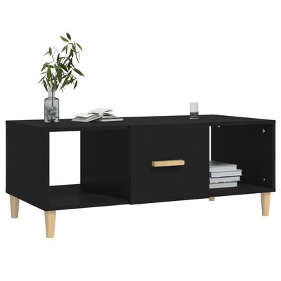 vidaXL Kavos staliukas, juodos spalvos, 102x50x40cm, apdirbta mediena