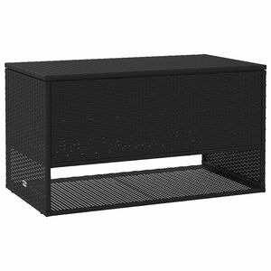 vidaXL Lauko pagalvėlių dėžė, juoda, 100x55x55,5 cm, poliratanas