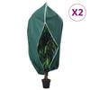 vidaXL Uždangalai augalams su užtrauktukais, 2vnt., 1x1,55m, 70g/m&sup2;