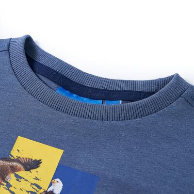 Vaikiški marškinėliai ilgomis rankovėmis, mėlynos mišinys, 92 dydžio
