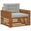 vidaXL Lauko sofa Tvirta akacijos mediena ir poliesteris