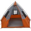 vidaXL Tipi palapinė Pilka ir oranžinė 383 x 338 x 217 cm tafta