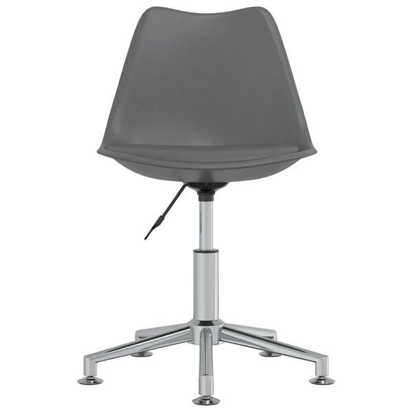 vidaXL Pasukama valgomojo kėdė, pilkos spalvos, dirbtinė oda (338310)