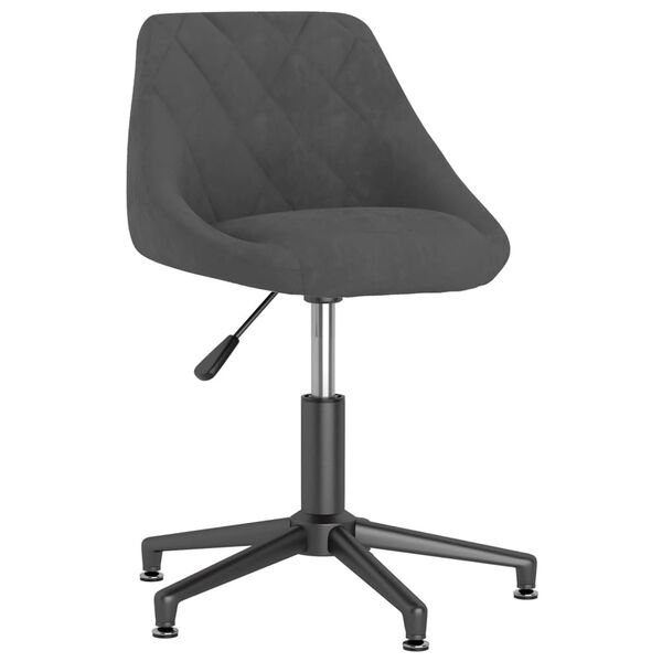vidaXL Pasukama valgomojo kėdė, tamsiai pilka, aksomas (335423)