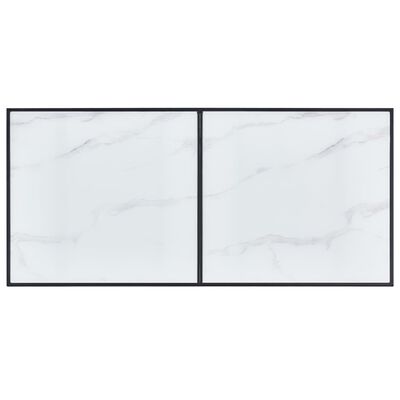 vidaXL Valgomojo stalas, baltas, 160x80x75cm, grūdintas stiklas