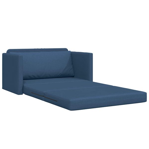 vidaXL Sofa lova 110cm Mėlyna audinys